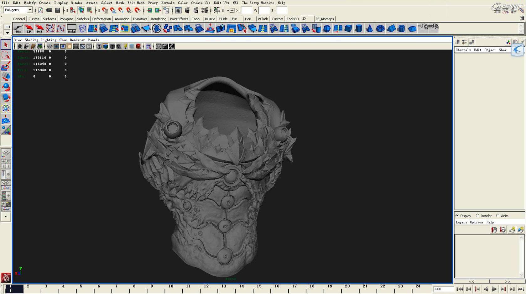 MAYA制作游戏里的BOSS角色 脚本之家 MAYA角色动画教程