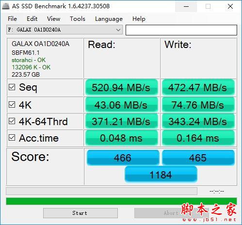 499元!影驰ONE 240G SSD评测:东芝原厂颗粒+群联主控