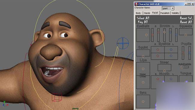 MAYA打造逼真人物表情教程系列4-角色控制面板 脚本之家 MAYA教程