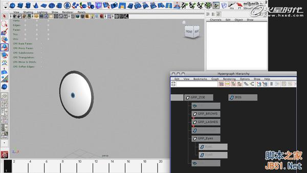 使用Maya的约束控制眼球 脚本之家 MAYA动画教程