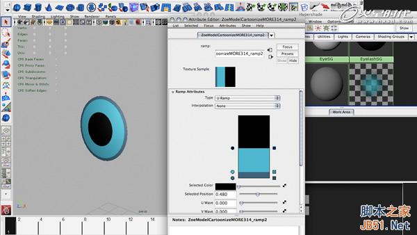 使用Maya的约束控制眼球 脚本之家 MAYA动画教程