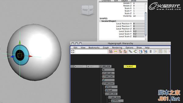 使用Maya的约束控制眼球 脚本之家 MAYA动画教程