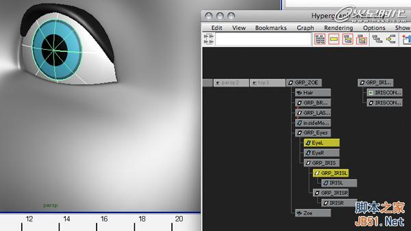 使用Maya的约束控制眼球 脚本之家 MAYA动画教程