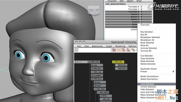 使用Maya的约束控制眼球 脚本之家 MAYA动画教程