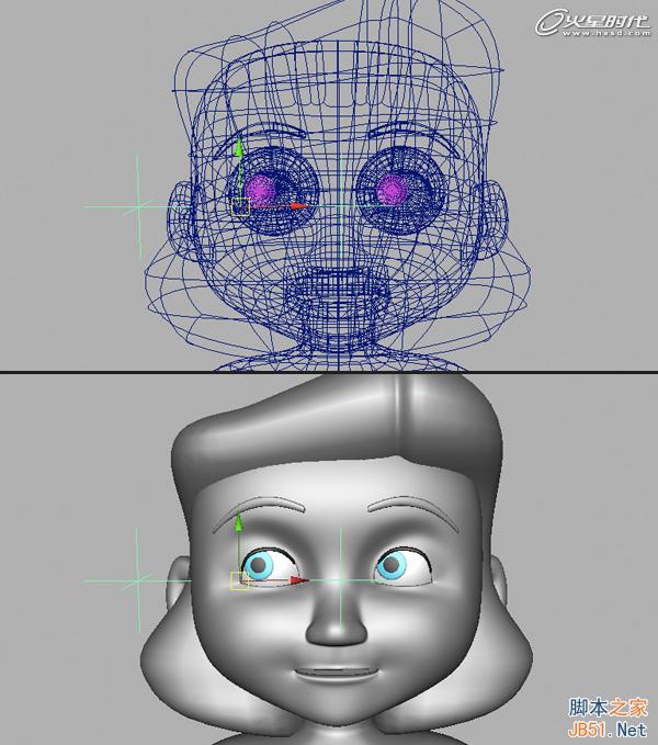 使用Maya的约束控制眼球 脚本之家 MAYA动画教程