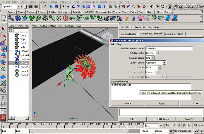maya制作植物随机生长动画教程 脚本之家 maya动画教程