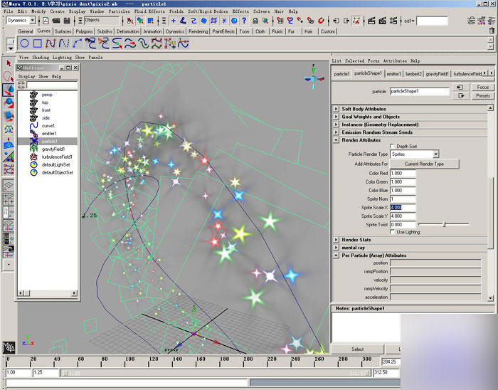 maya2008制作奇幻星璨特效教程 脚本之家 MAYA角色动画教程