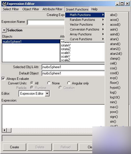 MAYA表达式动画之Functions 脚本之家 MAYA角色动画教程