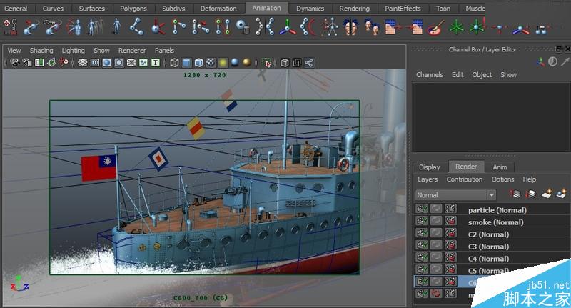 MAYA渲染中山舰教程 脚本之家 MAYA渲染教程