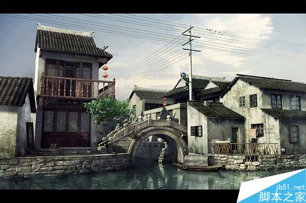 MAYA制作村庄一角 脚本之家 MAYA渲染教程