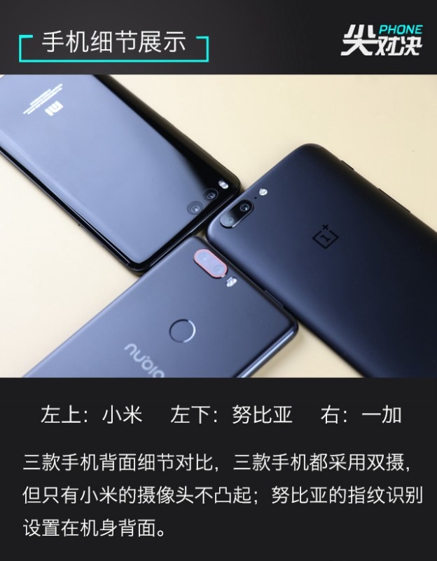 一加5/努比亚Z17/小米6哪款好 一加5/努比亚Z17/小米6对比评测