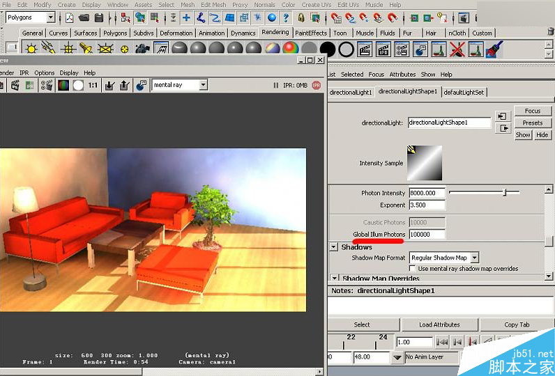 MAYA室内灯光照片详解 脚本之家 MAYA灯光教程
