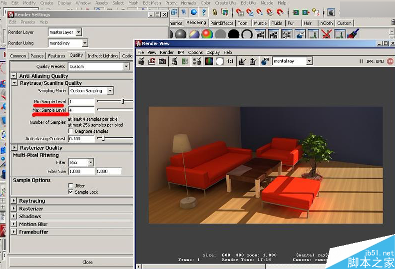 MAYA室内灯光照片详解 脚本之家 MAYA灯光教程