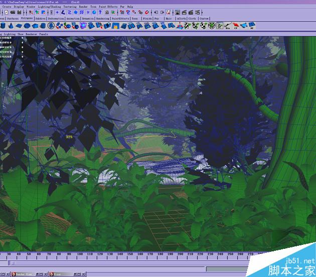 Maya打造真实热带雨林 脚本之家 MAYA材质灯光