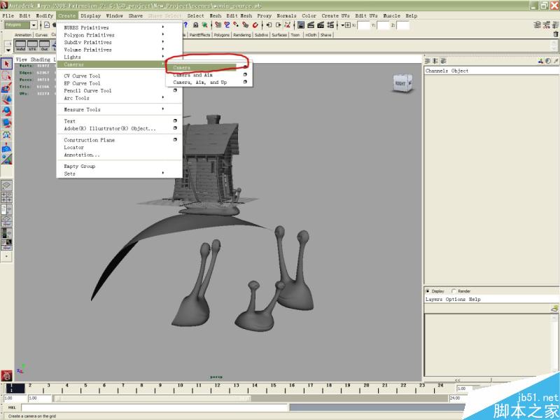 MAYA打造蜗牛小屋场景 脚本之家 MAYA材质教程