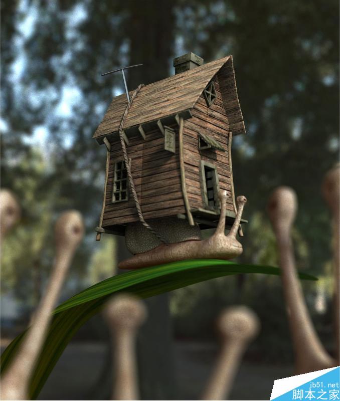 MAYA打造蜗牛小屋场景 脚本之家 MAYA材质教程
