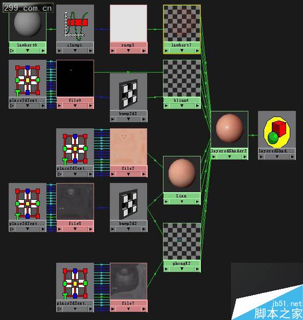 MAYA7.0人体皮肤材质shader教程 脚本之家 MAYA材质灯光
