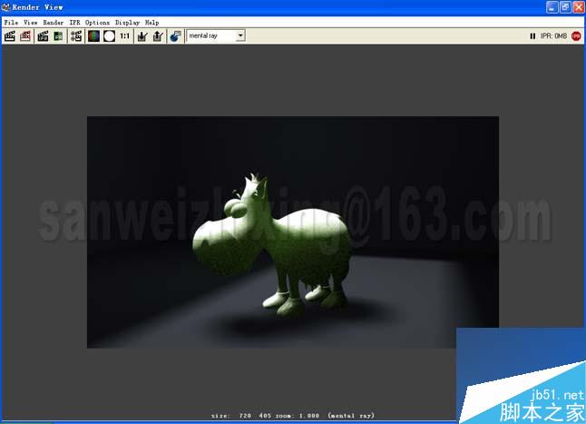 MAYA mental ray打造玉石奶牛 脚本之家 MAYA材质灯光