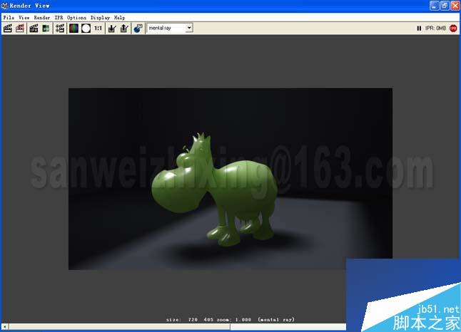 MAYA mental ray打造玉石奶牛 脚本之家 MAYA材质灯光