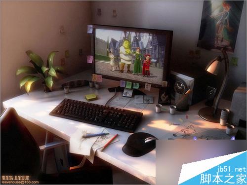 Maya Mentalray渲染逼真办公桌教程 脚本之家 MAYA材质灯光