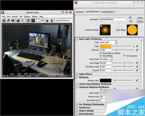 Maya Mentalray渲染逼真办公桌教程 脚本之家 MAYA材质灯光