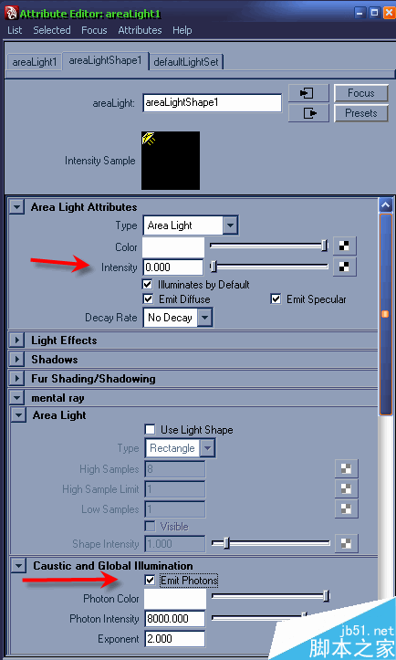 Maya区域光打光教程 脚本之家 MAYA材质灯光