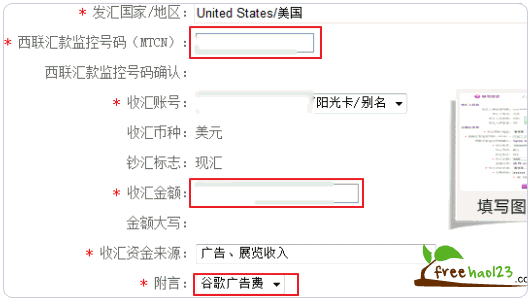 AdSense广告西联汇款 