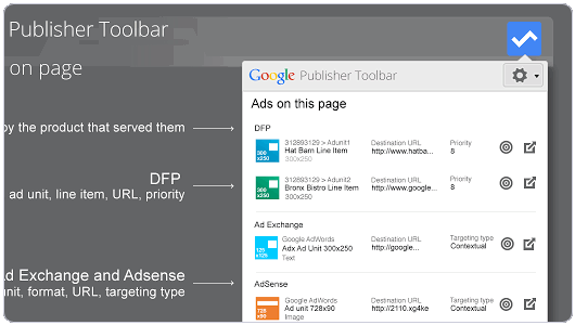 AdSense广告预览工具栏