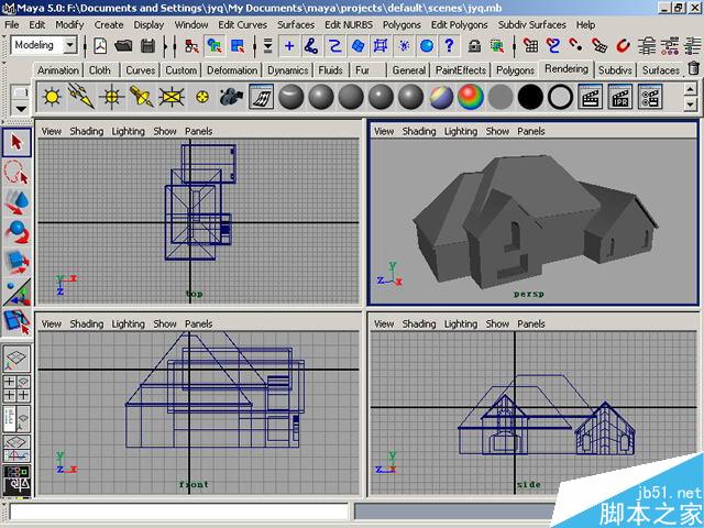 MAYA制作卡通建筑 脚本之家 MAYA建模教程
