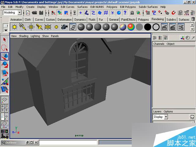 MAYA制作卡通建筑 脚本之家 MAYA建模教程