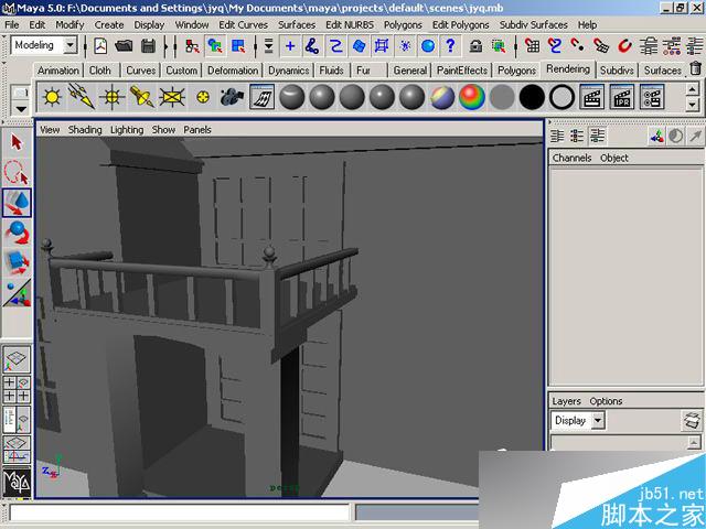 MAYA制作卡通建筑 脚本之家 MAYA建模教程