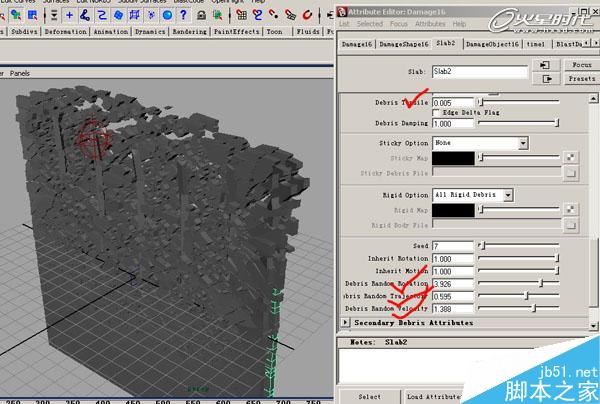 MAYA BlastCode Sweep制作墙体 脚本之家 MAYA建模教程
