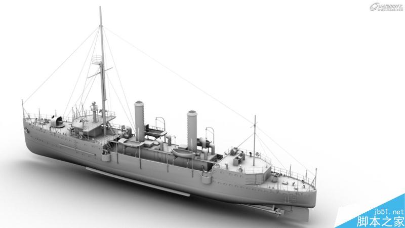MAYA制作中山舰模型 脚本之家 MAYA建模教程