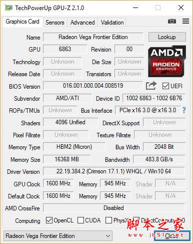 AMD Vega Frontier详细测试:游戏完败 专业性能灭Titan Xp