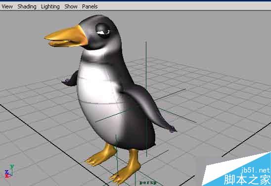 MAYA nurbs无缝建模打造一只企鹅 脚本之家 MAYA建模教程