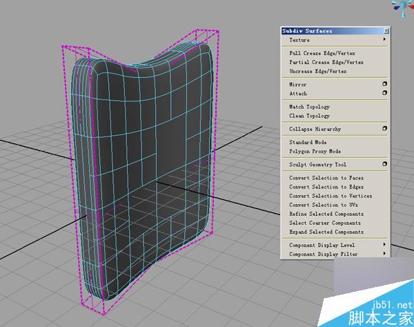 maya基础教程--细分建模创建沙发 脚本之家 MAYA建模教程