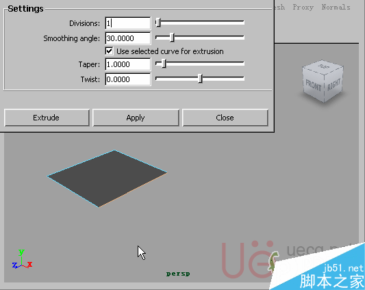 MAYA Polygons建模Edit Mesh命令集详解解释 脚本之家 MAYA建模教程8-extrude-edge.gif