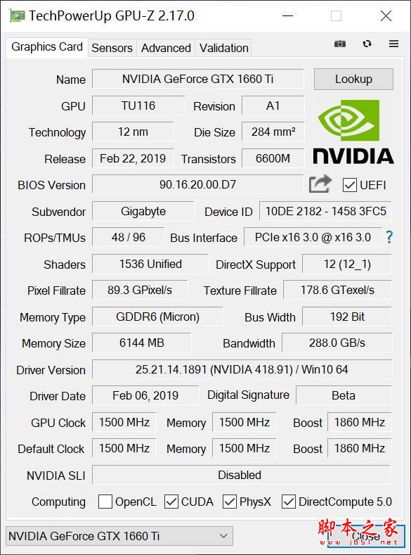 GPU-Z中显示的参数 GPU-Z中显示的参数