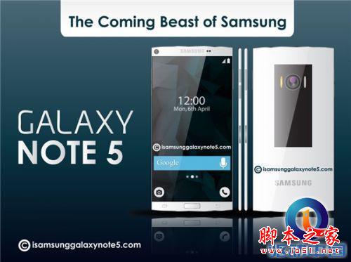三星Note5配置无上线：2000万像素+4GBRAM+4K屏+无边框