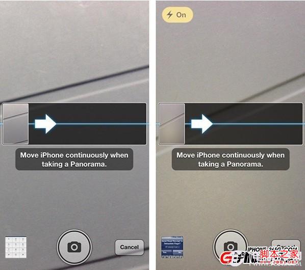 iPhone5全景拍摄时如何开启闪光灯
