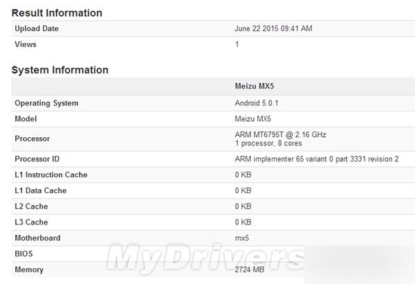 魅族MX5跑分首曝：惊呆三星小米