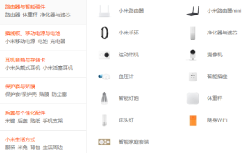 小米周边售卖产品（腾讯科技配图）