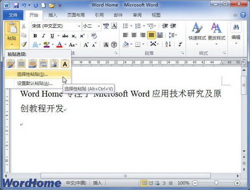 在Word2010中以粘贴链接形式链接文件 三联
