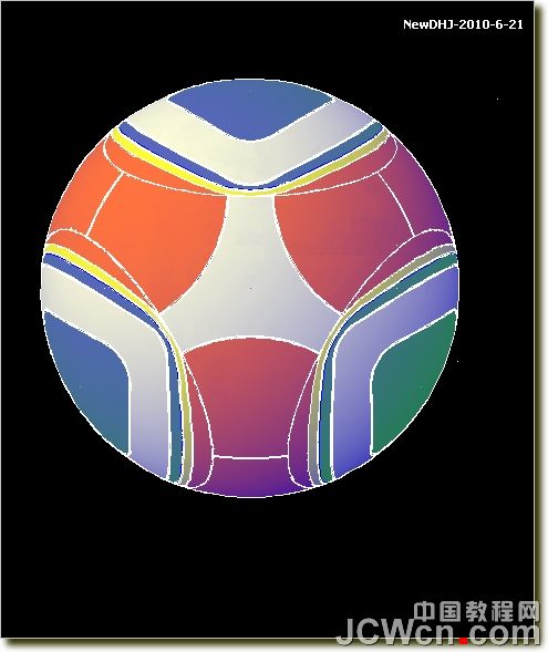 AUTOCAD制作南非世界杯足球“普天同庆” 脚本之家 autocad教程