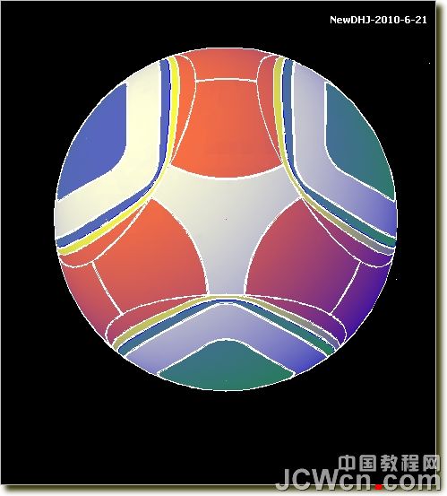 AUTOCAD制作南非世界杯足球“普天同庆” 脚本之家 autocad教程