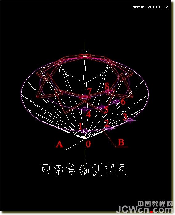 AutoCAD绘制璀璨的钻石戒指 脚本之家 AutoCAD教程