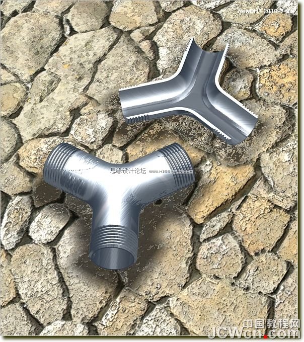 AutoCAD三维建模教程:三通管的制作过程,PS教程,思缘教程网