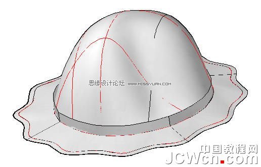 AutoCAD 2011教程:用曲面命令制作帽子,PS教程,思缘教程网