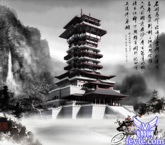 autocaf打造典雅别致的古代楼阁 脚本之家 cad教程