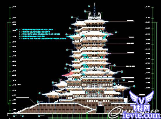 autocaf打造典雅别致的古代楼阁 脚本之家 cad教程